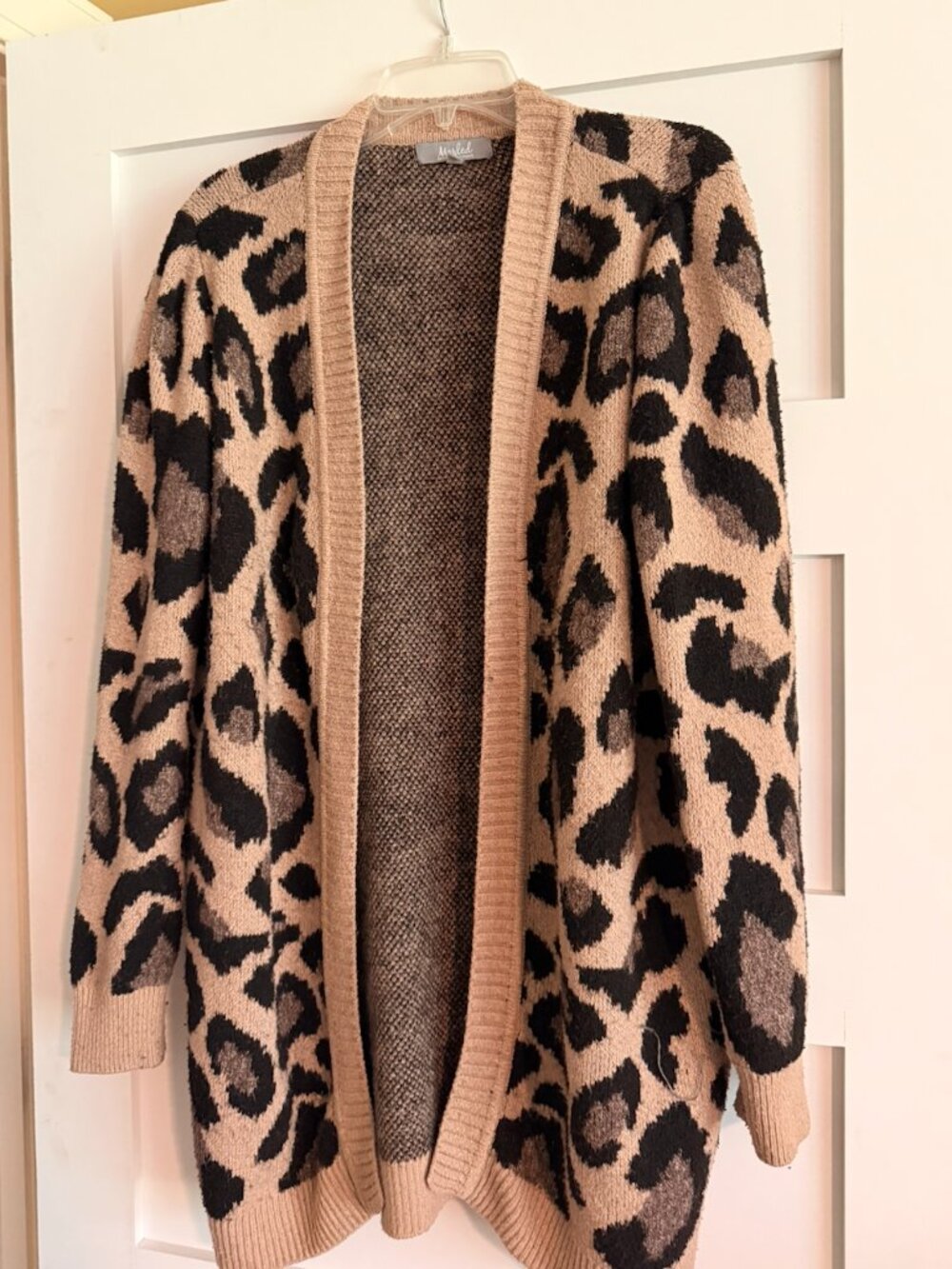 Marled Leopard Print Tunic Sweater